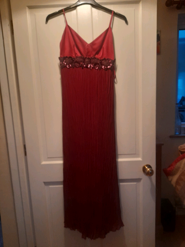 monsoon burgundy dress